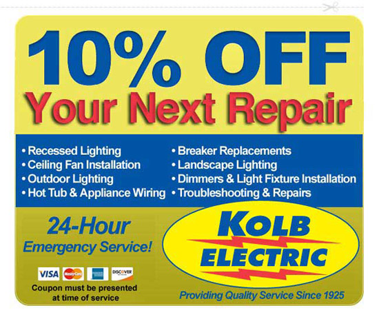 Electrician Service Coupons