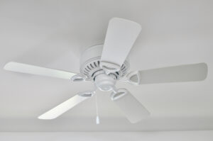 White ceiling fan in home